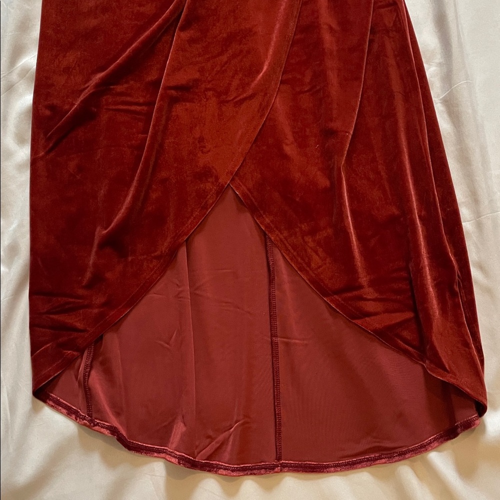 Midi Velvet Bustier Tulip Dress - Picture 7 of 12